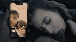 Tini nőci megcsalja a pasiját és leszopja a méretes pélót